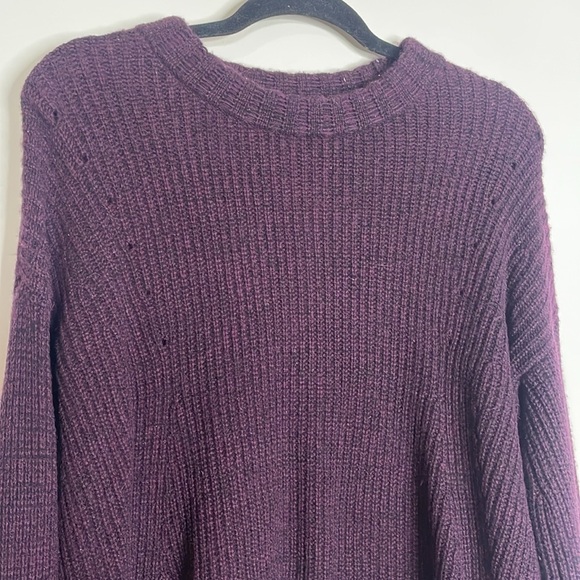 Athleta | Wool & Cashmere Deep Purple Crew Neck Sweater Size Small - Picture 2 of 7